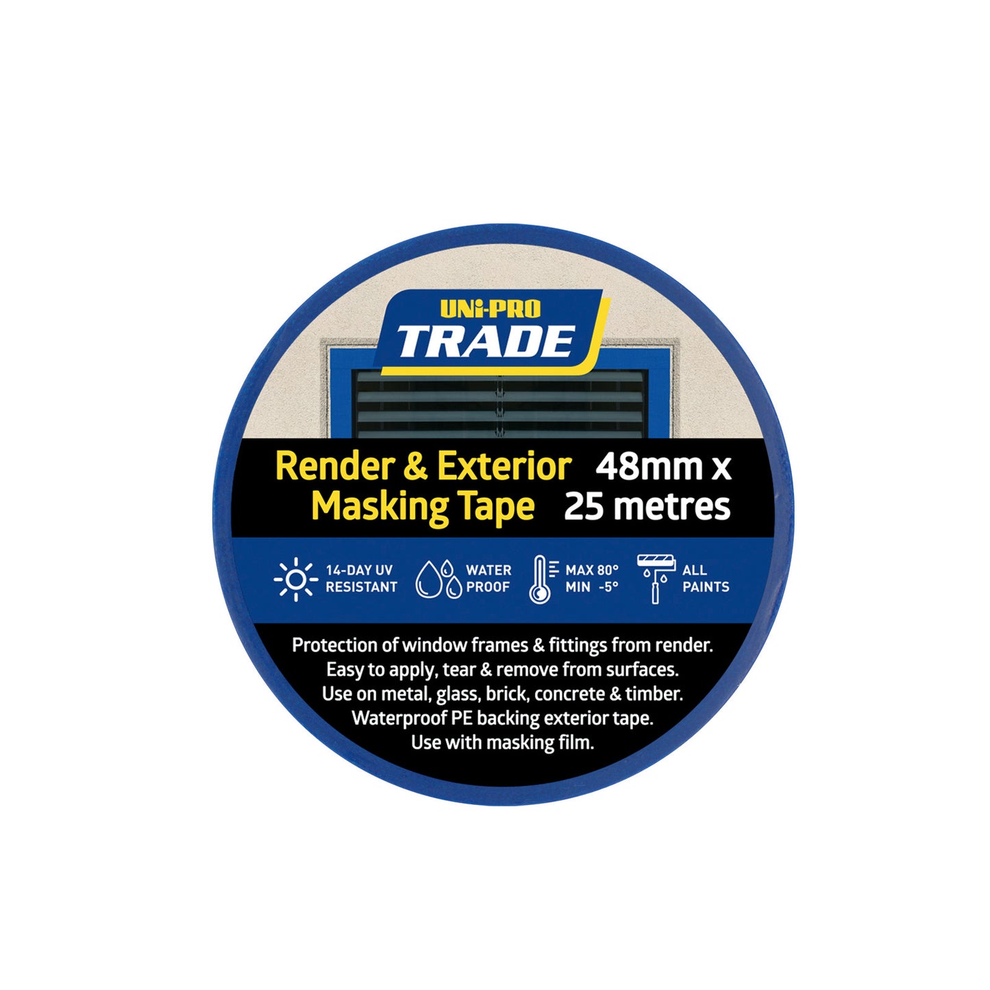 UNi-PRO Trade 14 Day Render & Exterior Masking Tape