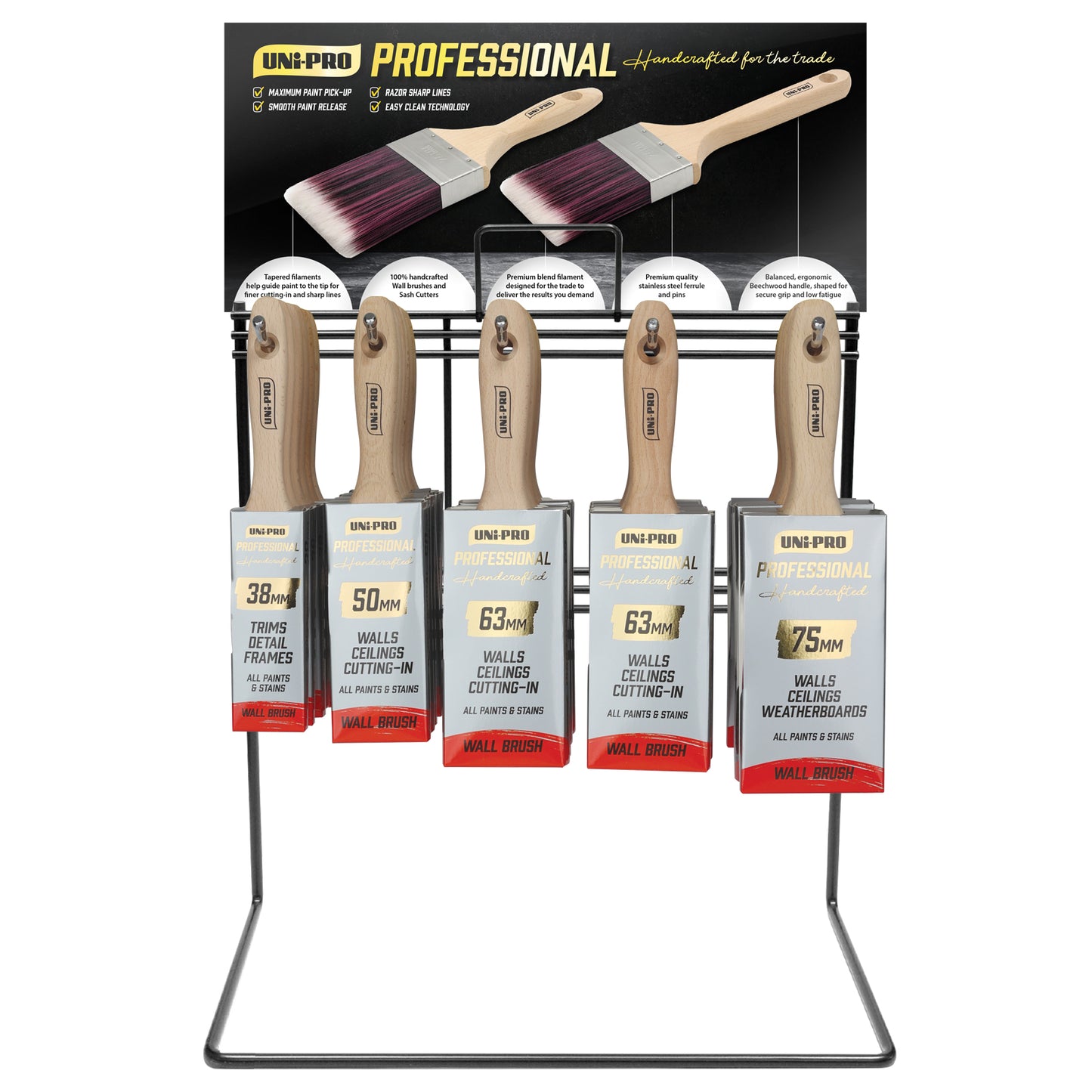 UNi-PRO Professional Wall Brush Range